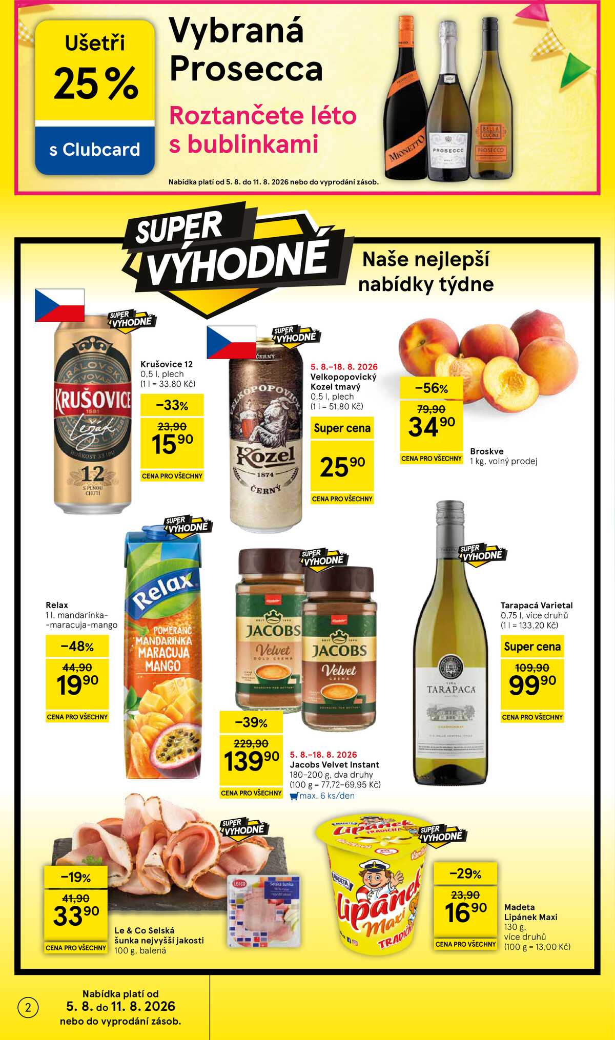 Tesco supermarkety od 5.8. do 11.8.2026 strana 2