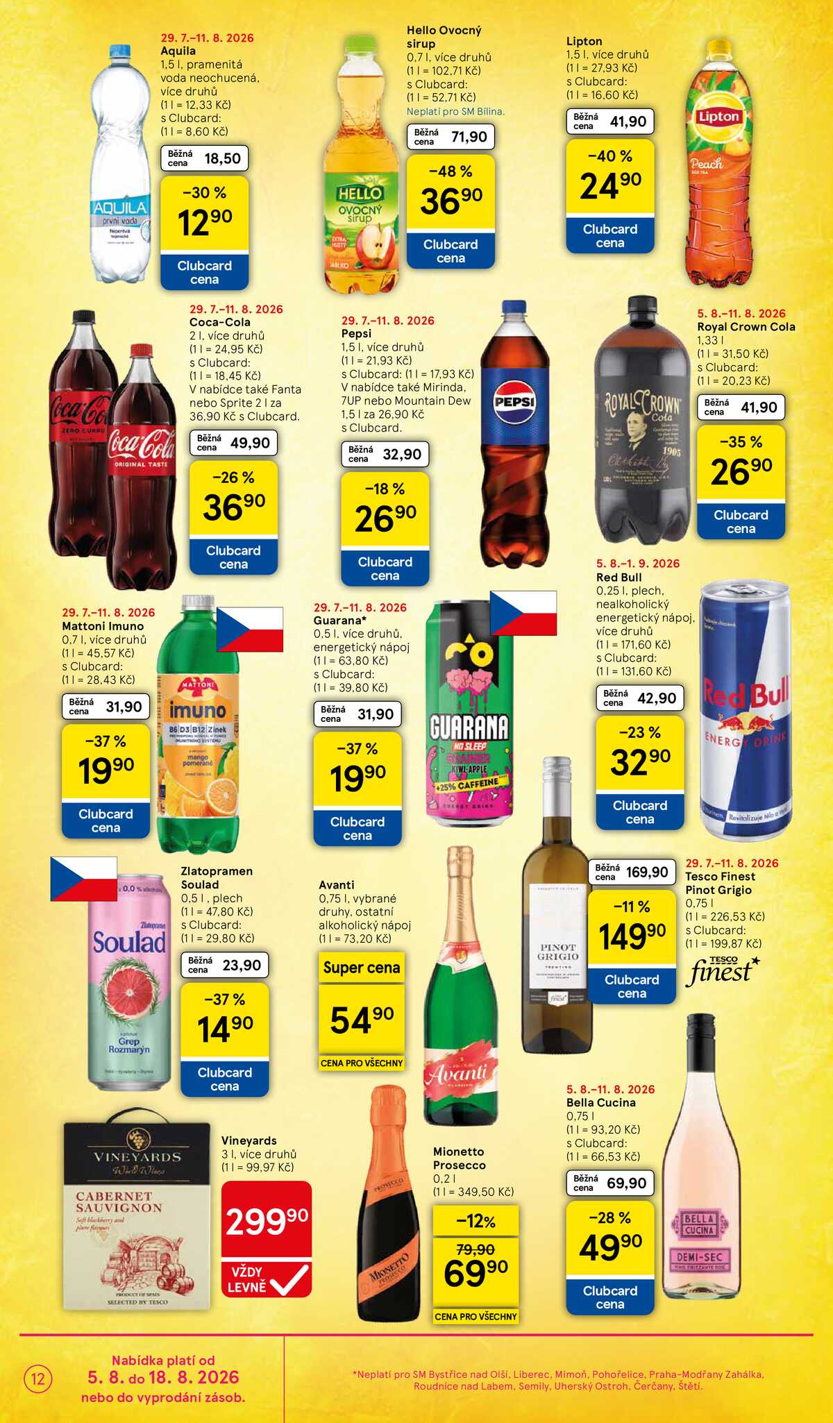 Tesco supermarkety od 5.8. do 11.8.2026 strana 12