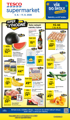 Tesco supermarkety od 5.8. do 11.8.2026