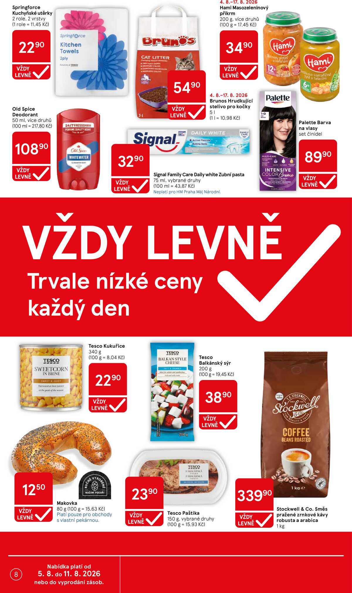 Tesco hypermarkety od 5.8. do 11.8.2026 strana 8