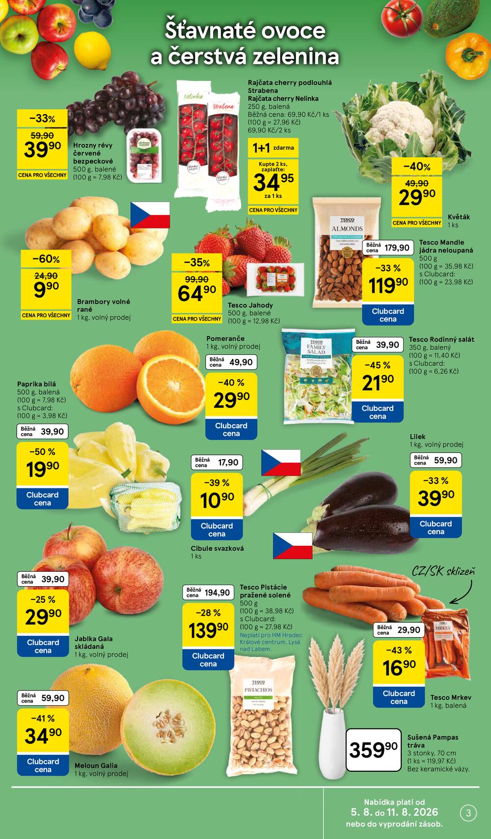 Tesco hypermarkety od 5.8. do 11.8.2026