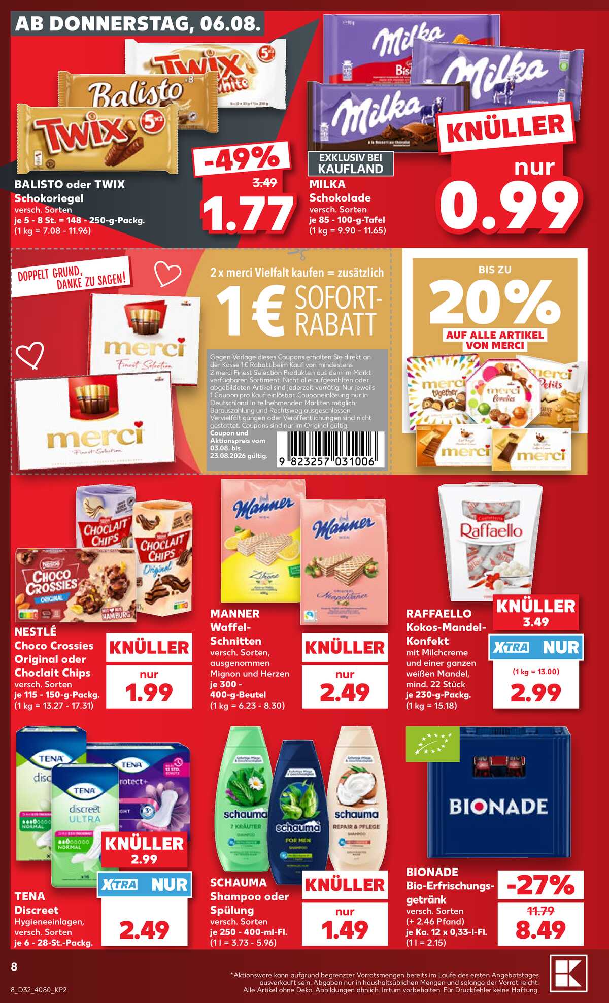 Leták Kaufland Německo 6.8.-12.8.2026 strana 8