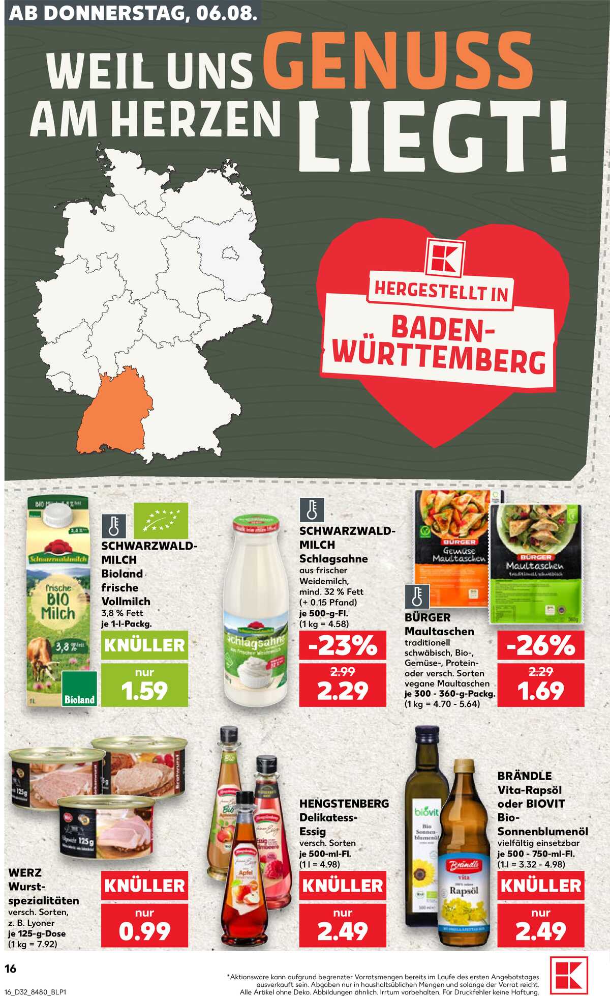Leták Kaufland Německo 6.8.-12.8.2026 strana 16