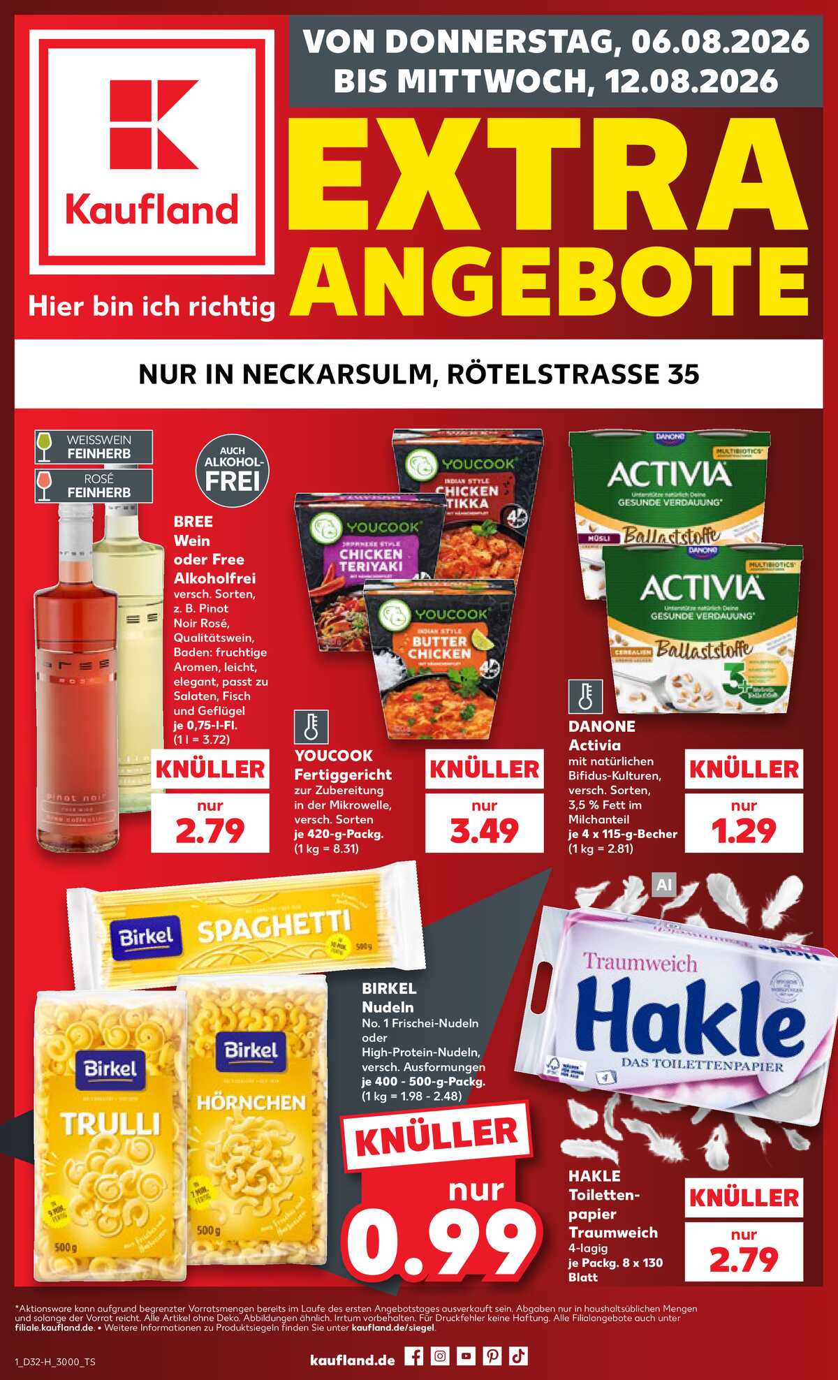 Leták Kaufland Německo 6.8.-12.8.2026 strana 1