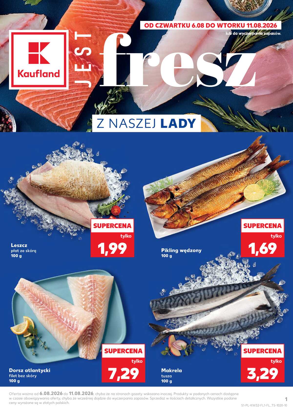Leták Kaufland Polsko 6.8.-11.8.2026 - Ryby z našeho pultu strana 1
