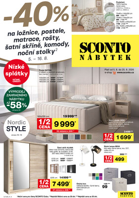 SCONTO nábytek letáky