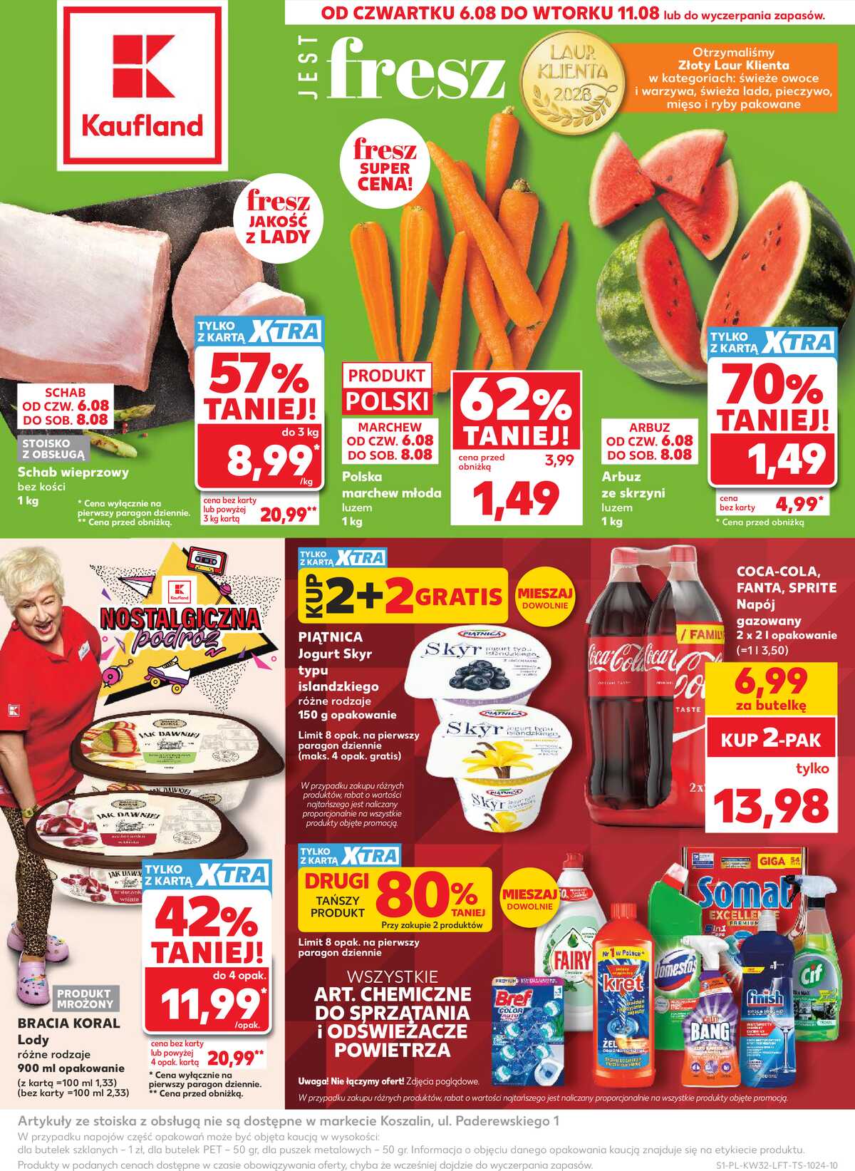 Leták Kaufland Polsko 6.8.-11.8.2026 - Týdenní zpravodaj strana 1