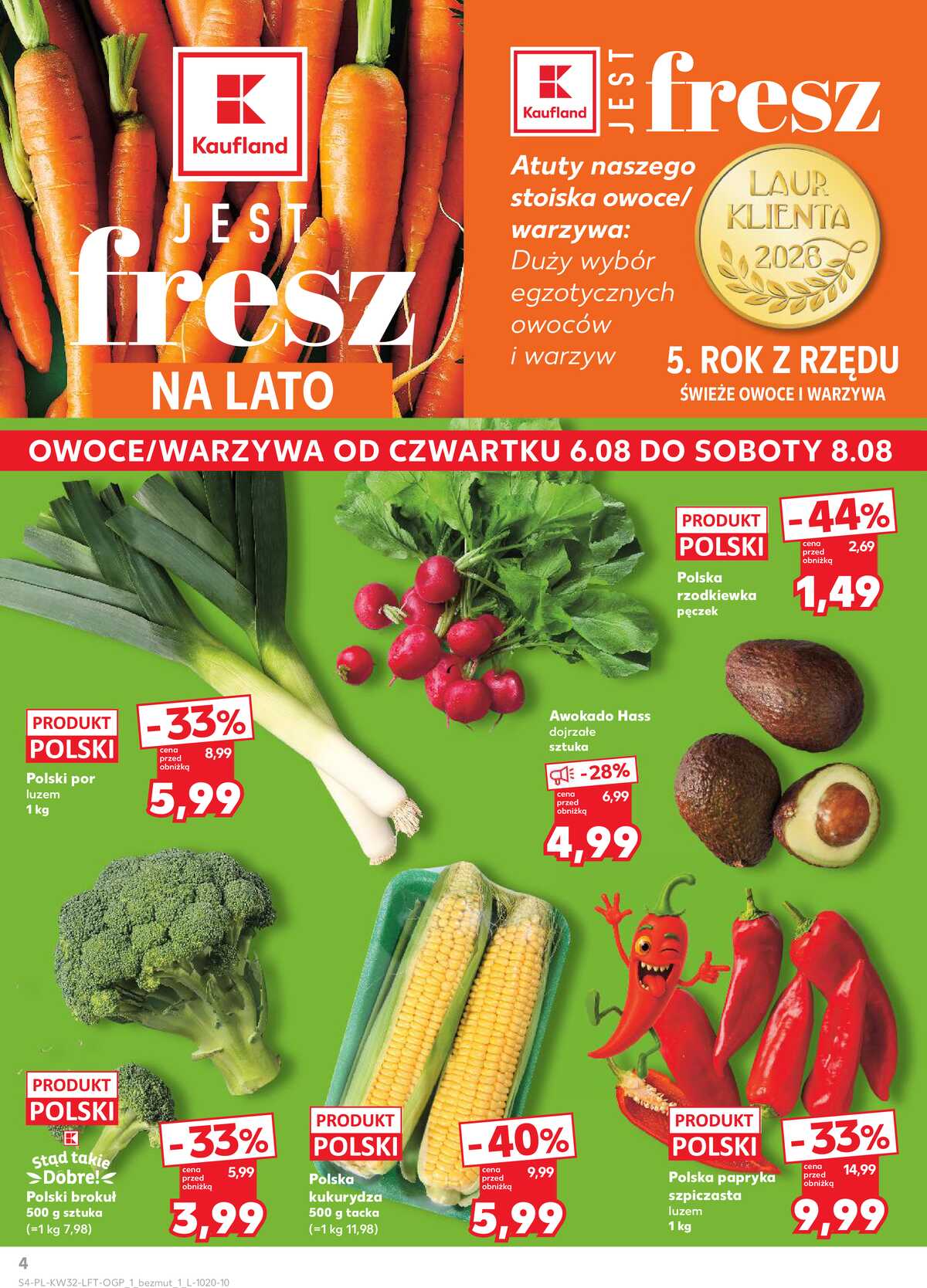 Leták Kaufland Polsko 6.8.-11.8.2026 - Týdenní zpravodaj strana 4