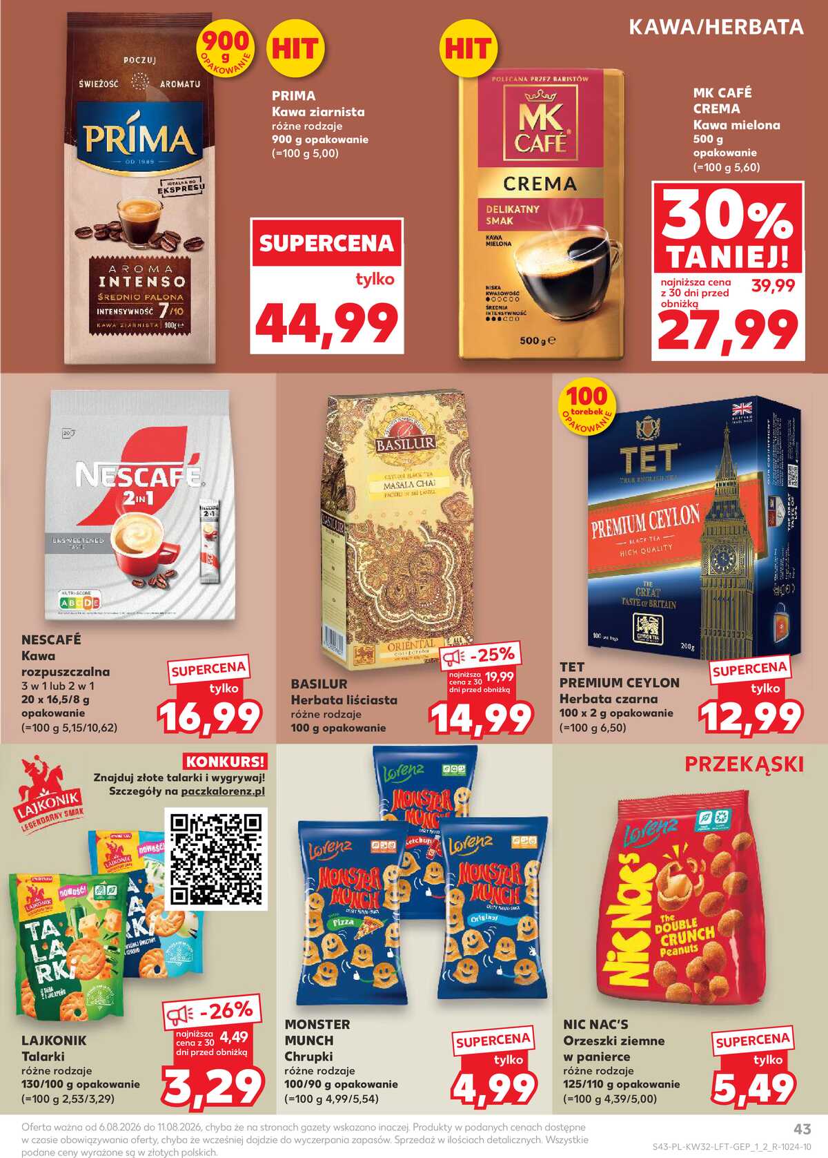 Leták Kaufland Polsko 6.8.-11.8.2026 - Týdenní zpravodaj strana 43