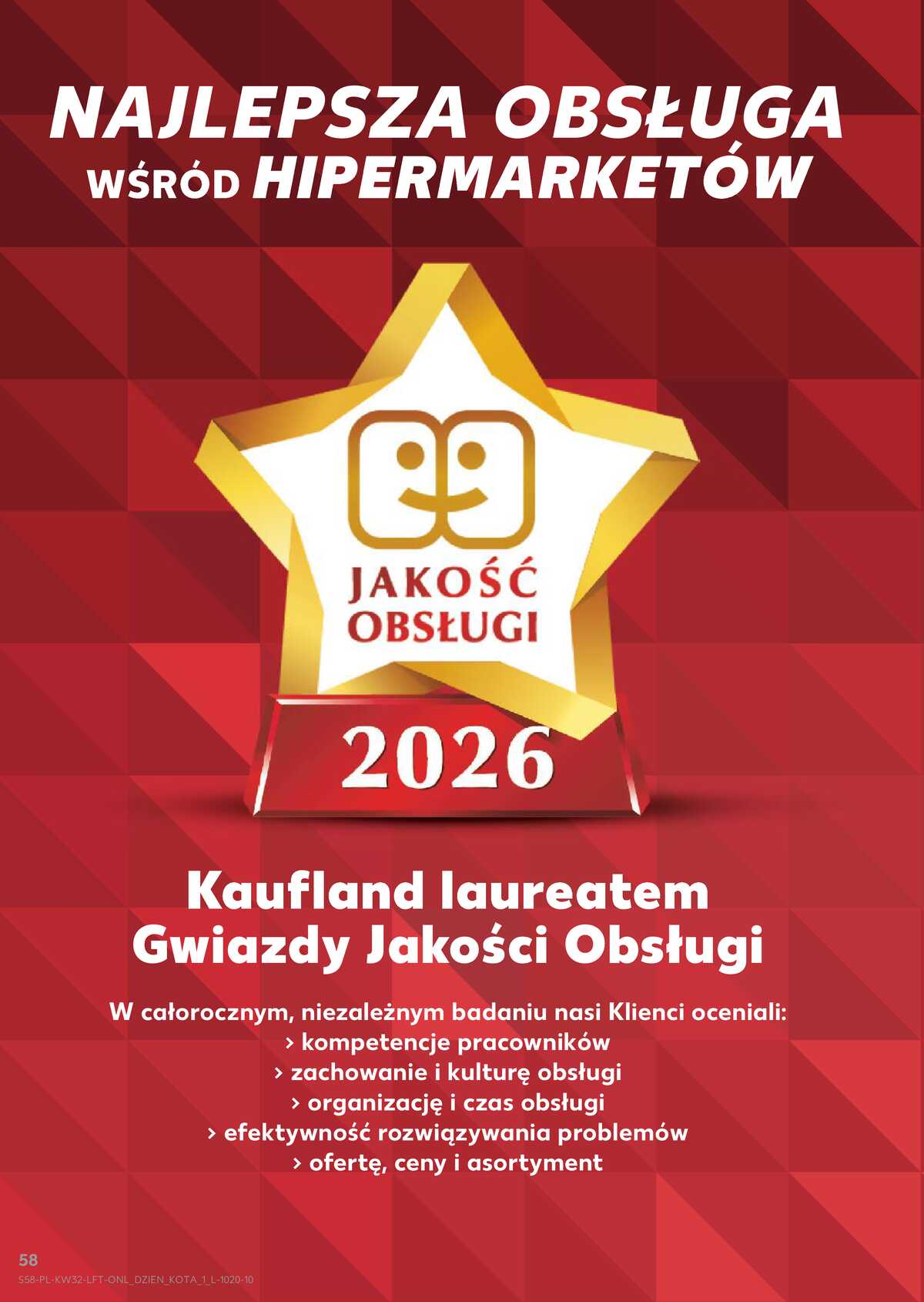 Leták Kaufland Polsko 6.8.-11.8.2026 - Týdenní zpravodaj strana 58
