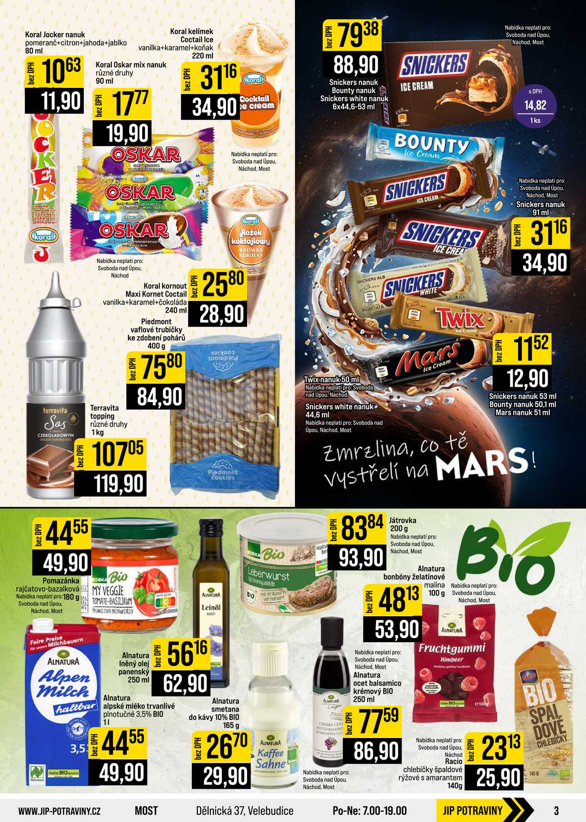 JIP Cash & Carry České Budějovice, Most, Náchod, Polička, Sušice a Svoboda nad Úpou od 5.8. do 11.8.2026 strana 3