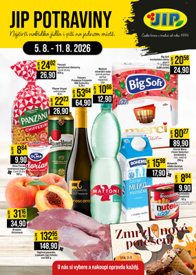 JIP Cash &amp;amp; Carry České Budějovice, Most, Náchod, Polička, Sušice a Svoboda nad Úpou od 5.8. do 11.8.2026