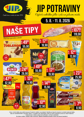 JIP Cash & Carry České Budějovice, Most, Náchod, Polička, Sušice a Svoboda nad Úpou od 5.8. do 11.8.2026