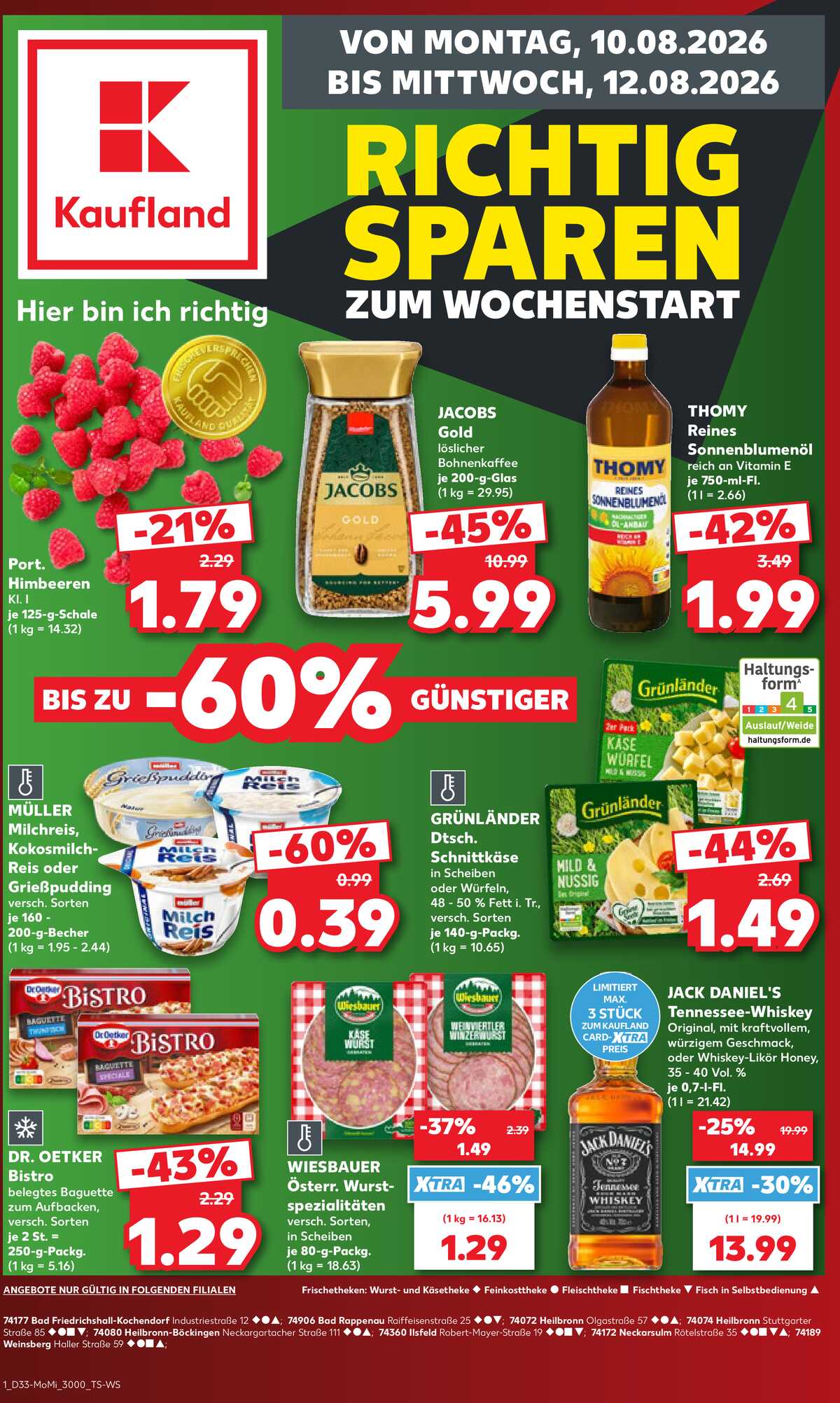 Leták Kaufland Německo 10.8.-12.8.2026 strana 1