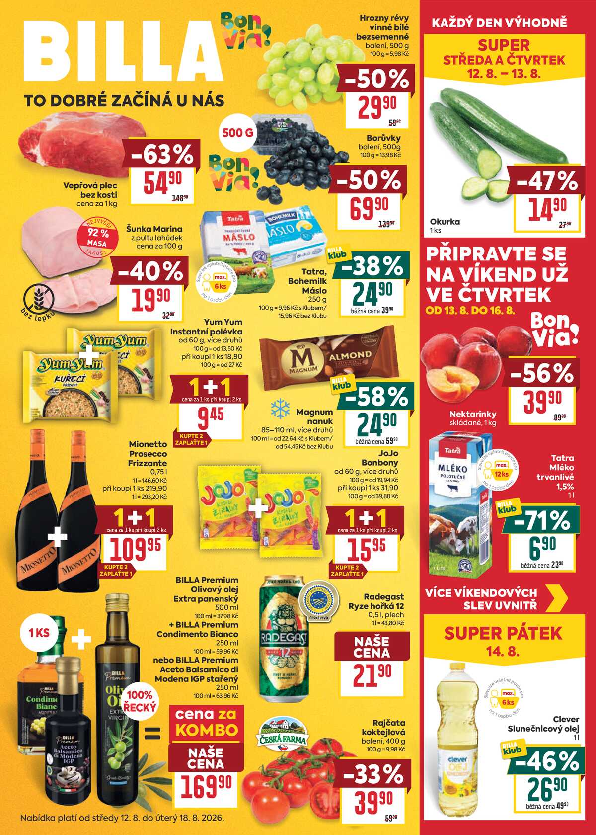 BILLA malý leták od 12.8. do 18.8.2026 strana 1