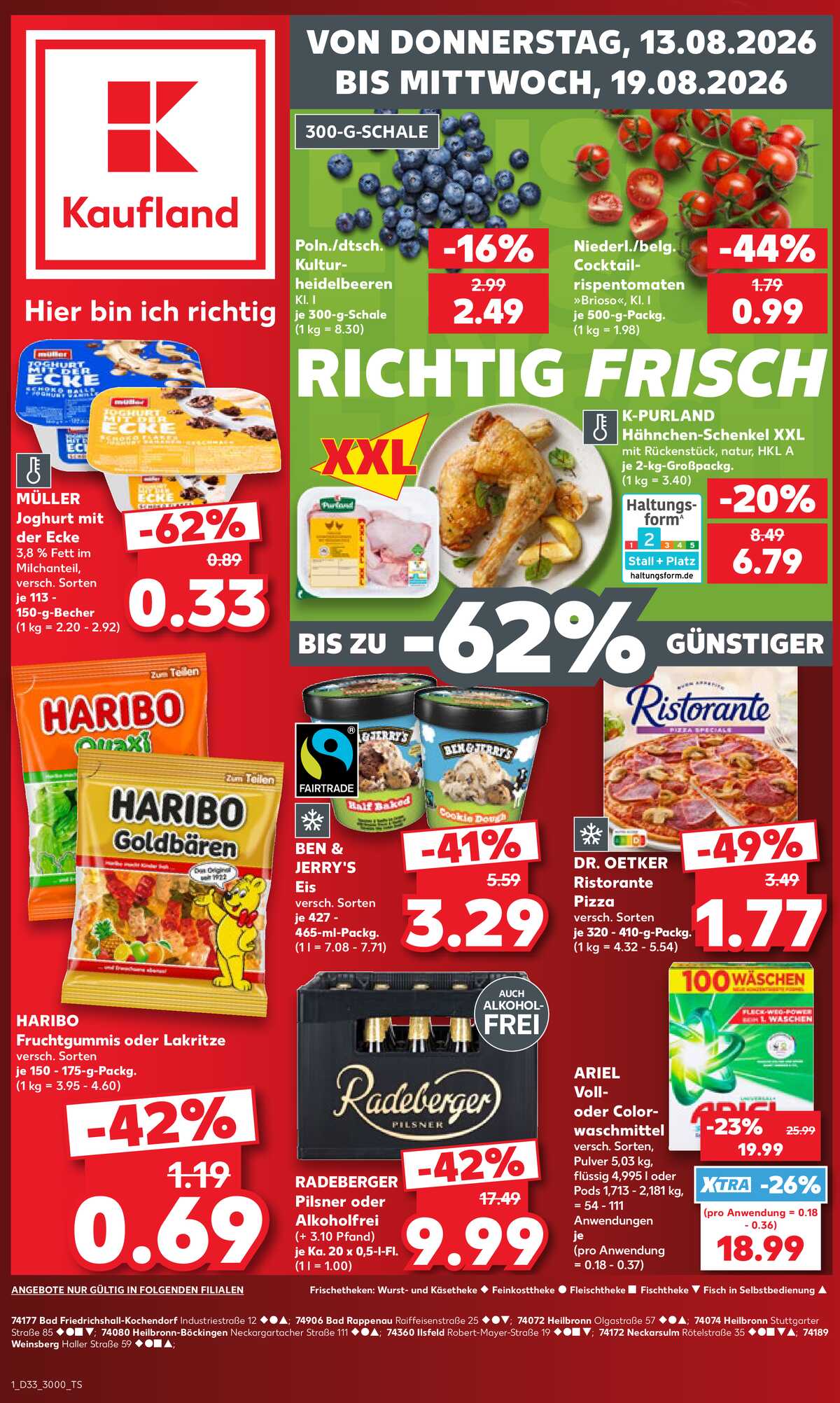Leták Kaufland Německo 13.8.-19.8.2026 strana 1