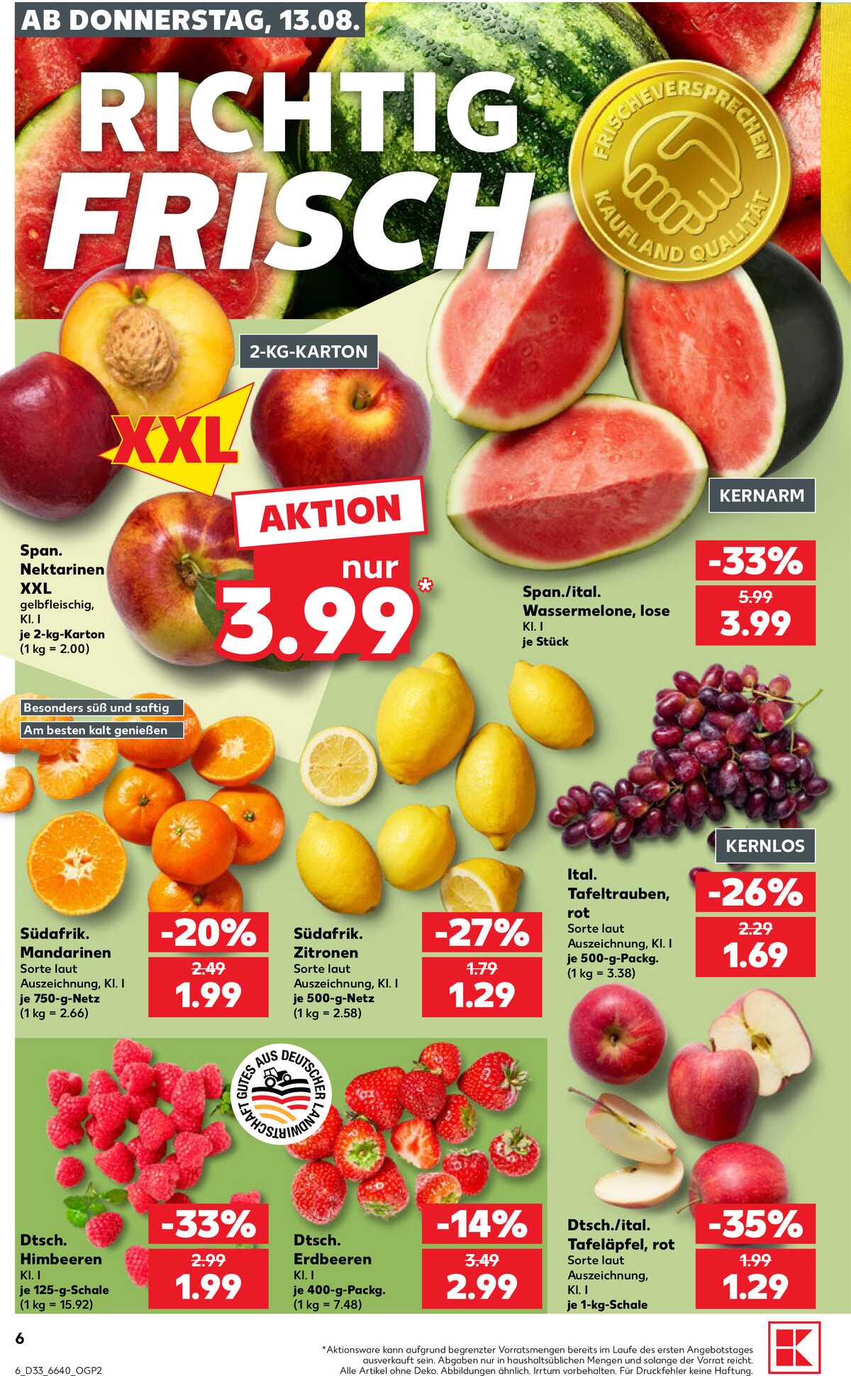 Leták Kaufland Německo 13.8.-19.8.2026 strana 6