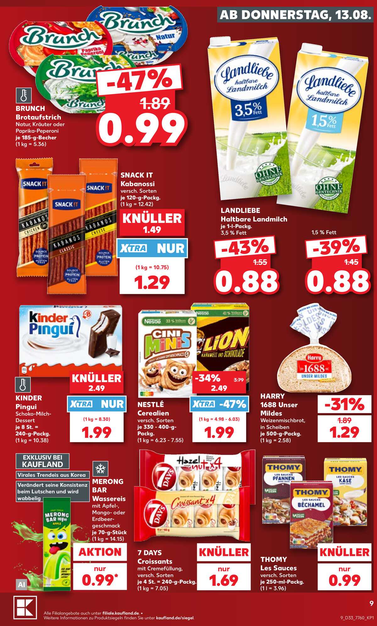 Leták Kaufland Německo 13.8.-19.8.2026 strana 9