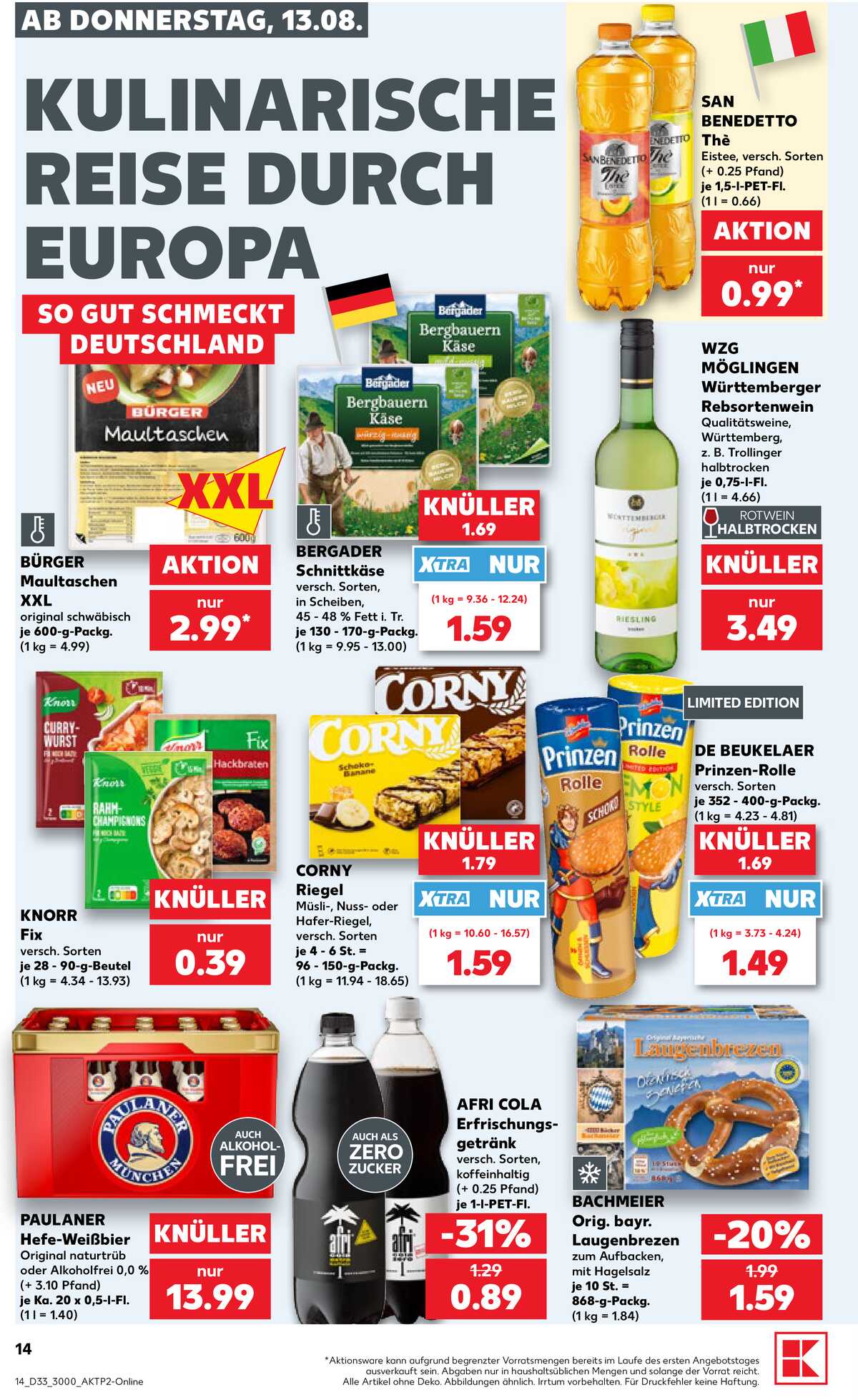 Leták Kaufland Německo 13.8.-19.8.2026 strana 14