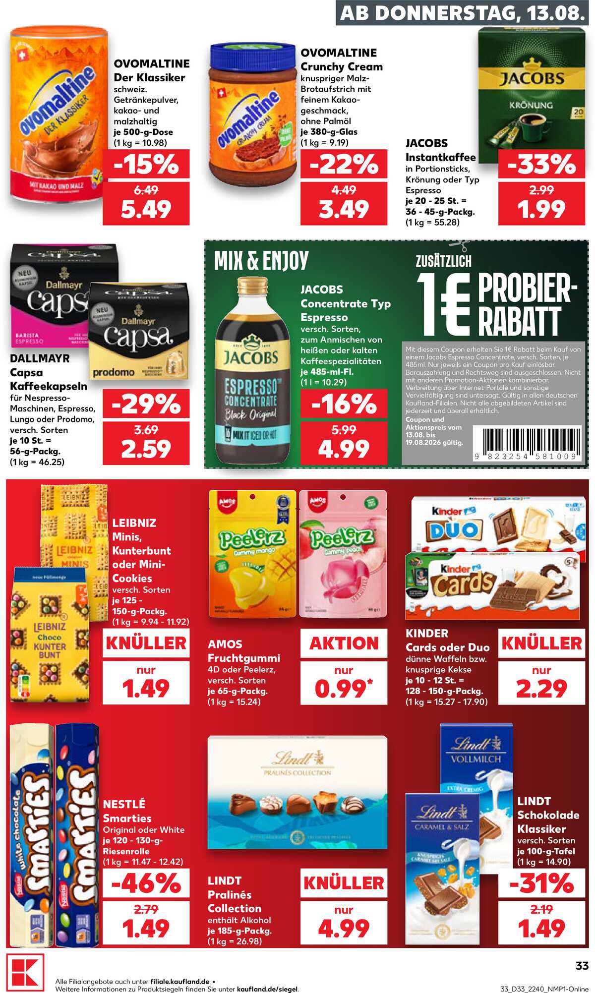 Leták Kaufland Německo 13.8.-19.8.2026 strana 33