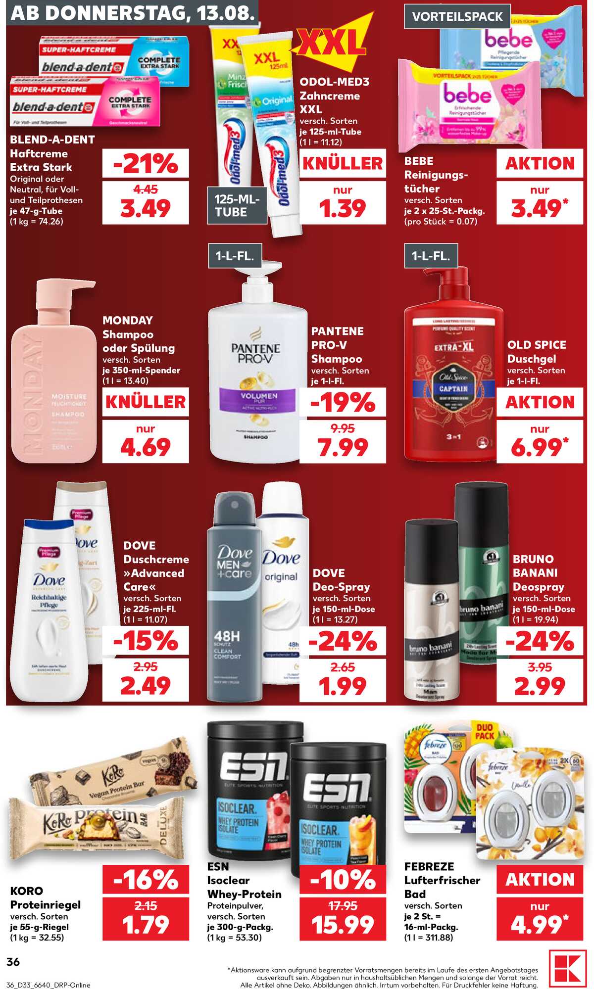 Leták Kaufland Německo 13.8.-19.8.2026 strana 36