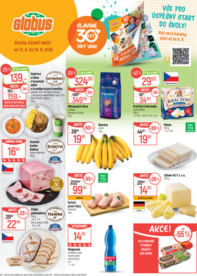 Akční leták Globus 12.8. - 18.8.2026 - Globus Praha - Centrum Černý Most