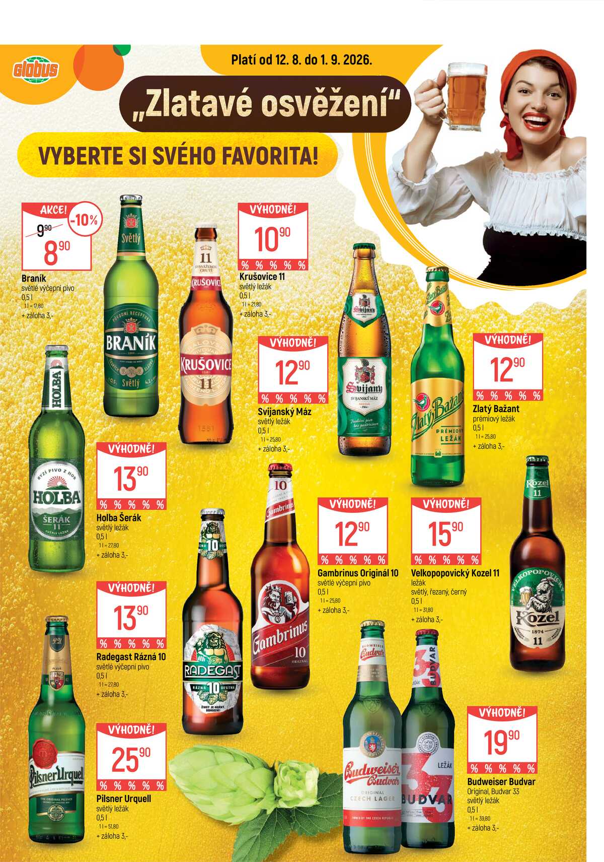 Akční leták Globus 12.8. - 1.9.2026 - Globus Praha - Čakovice strana 1