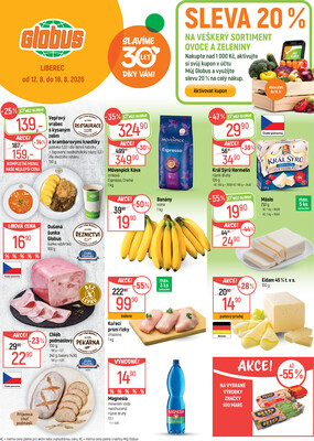 Akční leták Globus 12.8. - 18.8.2026 - Globus Liberec