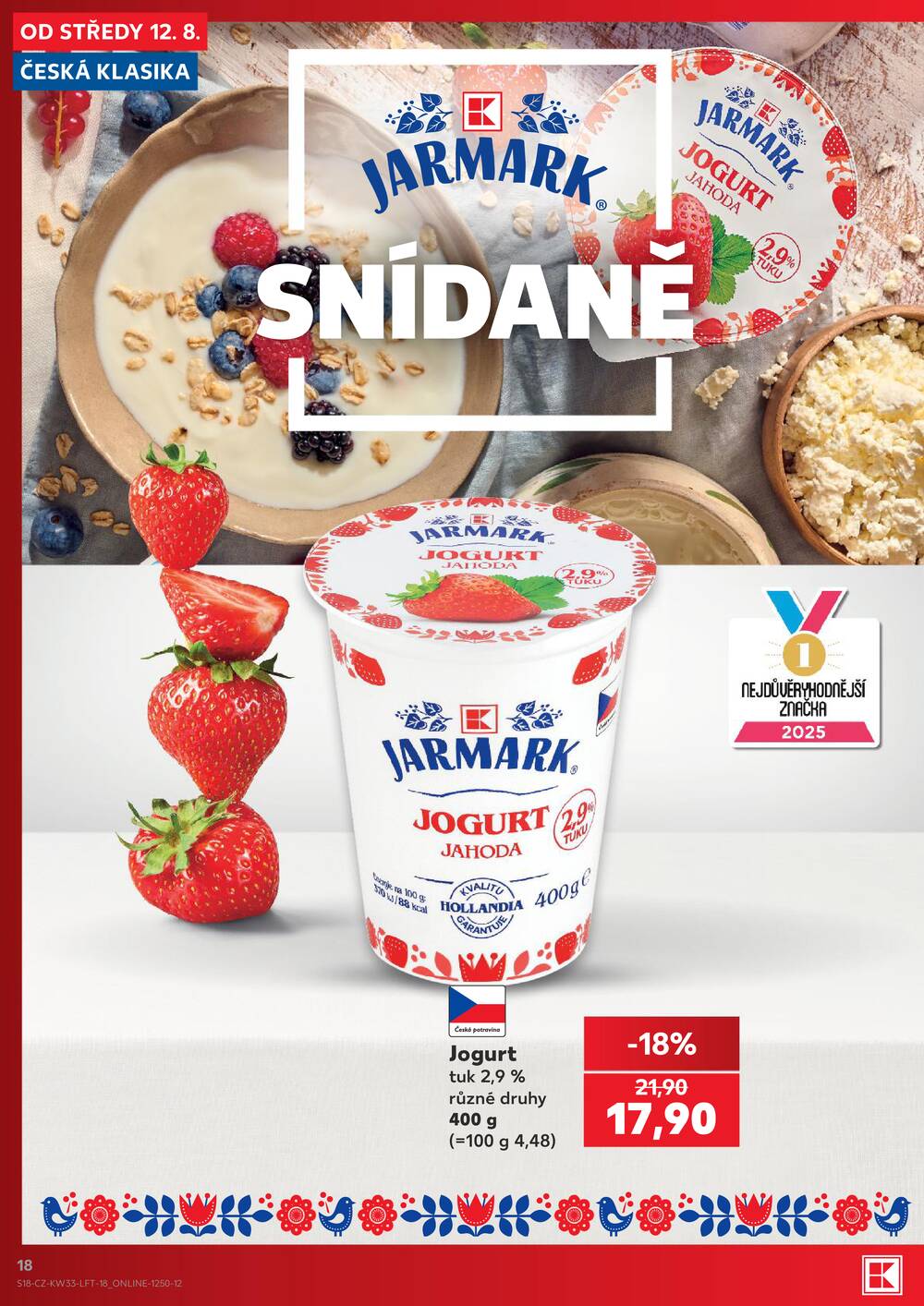 Leták Kaufland - Kaufland 12.8. - 18.8. - Kaufland - Praha 4 (Michle) - strana 18