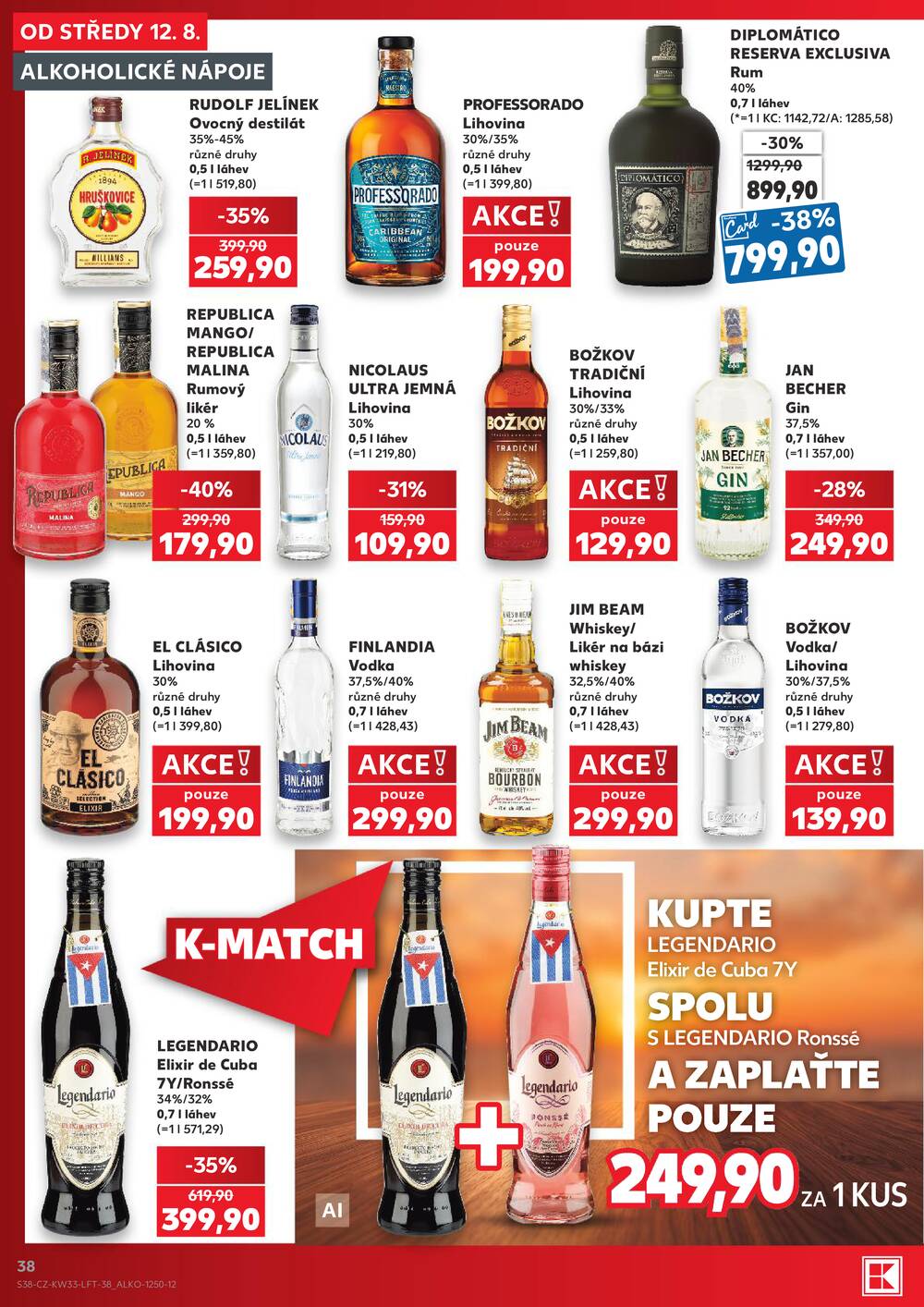 Leták Kaufland - Kaufland 12.8. - 18.8. - Kaufland - Chomutov - centrum - strana 38