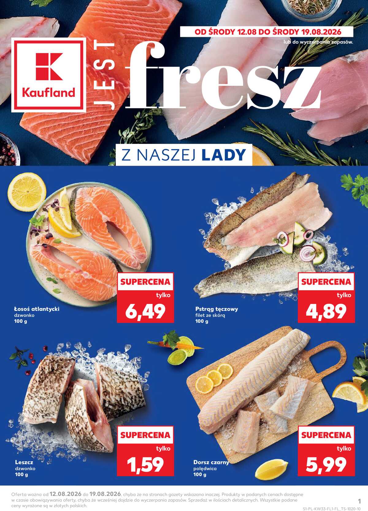 Leták Kaufland Polsko 12.8.-19.8.2026 - Ryby z našeho pultu strana 1