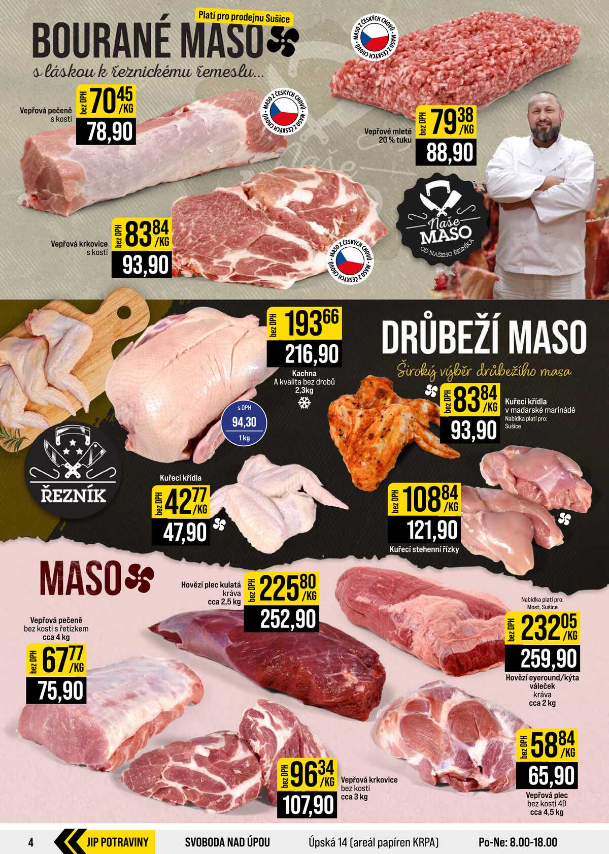 JIP Cash & Carry České Budějovice, Most, Náchod, Polička, Sušice a Svoboda nad Úpou od 12.8. do 18.8.2026 strana 4