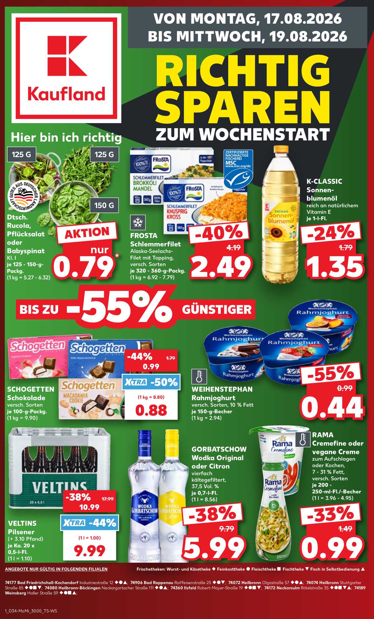 Leták Kaufland Německo 17.8.-19.8.2026 strana 1