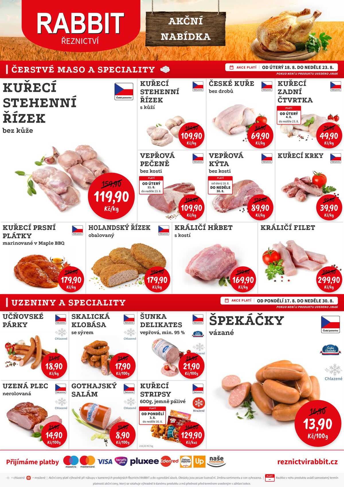 RABBIT řeznictví od 17.8. do 23.8.2026 strana 1