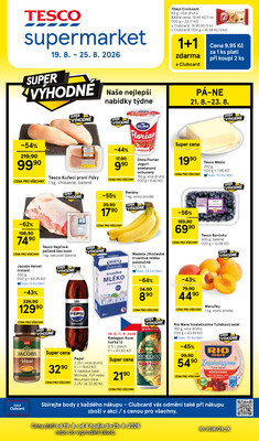 Tesco supermarkety od 19.8. do 25.8.2026