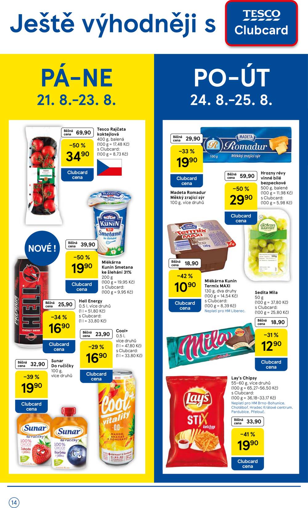 Tesco hypermarkety od 19.8. do 25.8.2026