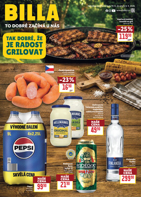 Billa katalog Gril od 19.8. do 8.9.2026