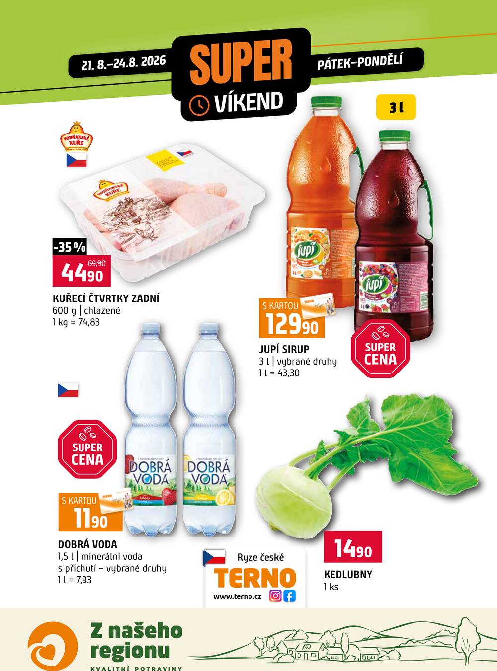 Leták Terno - Terno Víkendová akce od 21.8. do 24.8.2026 - strana 1