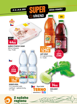 Terno Víkendová akce od 21.8. do 24.8.2026