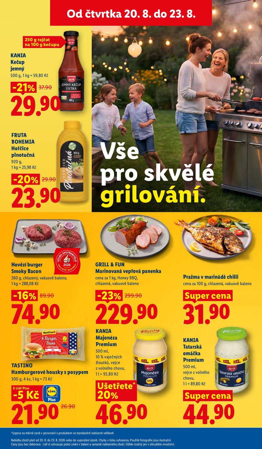 Lidl Čtvrtek od 20.8. do 23.8.2026