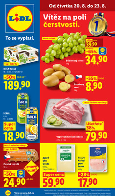 Lidl Čtvrtek od 20.8. do 23.8.2026