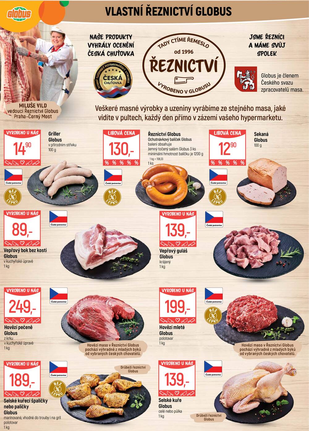 Akční leták Globus 19.8. - 25.8.2026 - Globus Praha - Centrum Černý Most