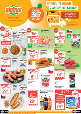 Akční leták Globus 19.8. - 25.8.2026 - Globus Praha - Zličín