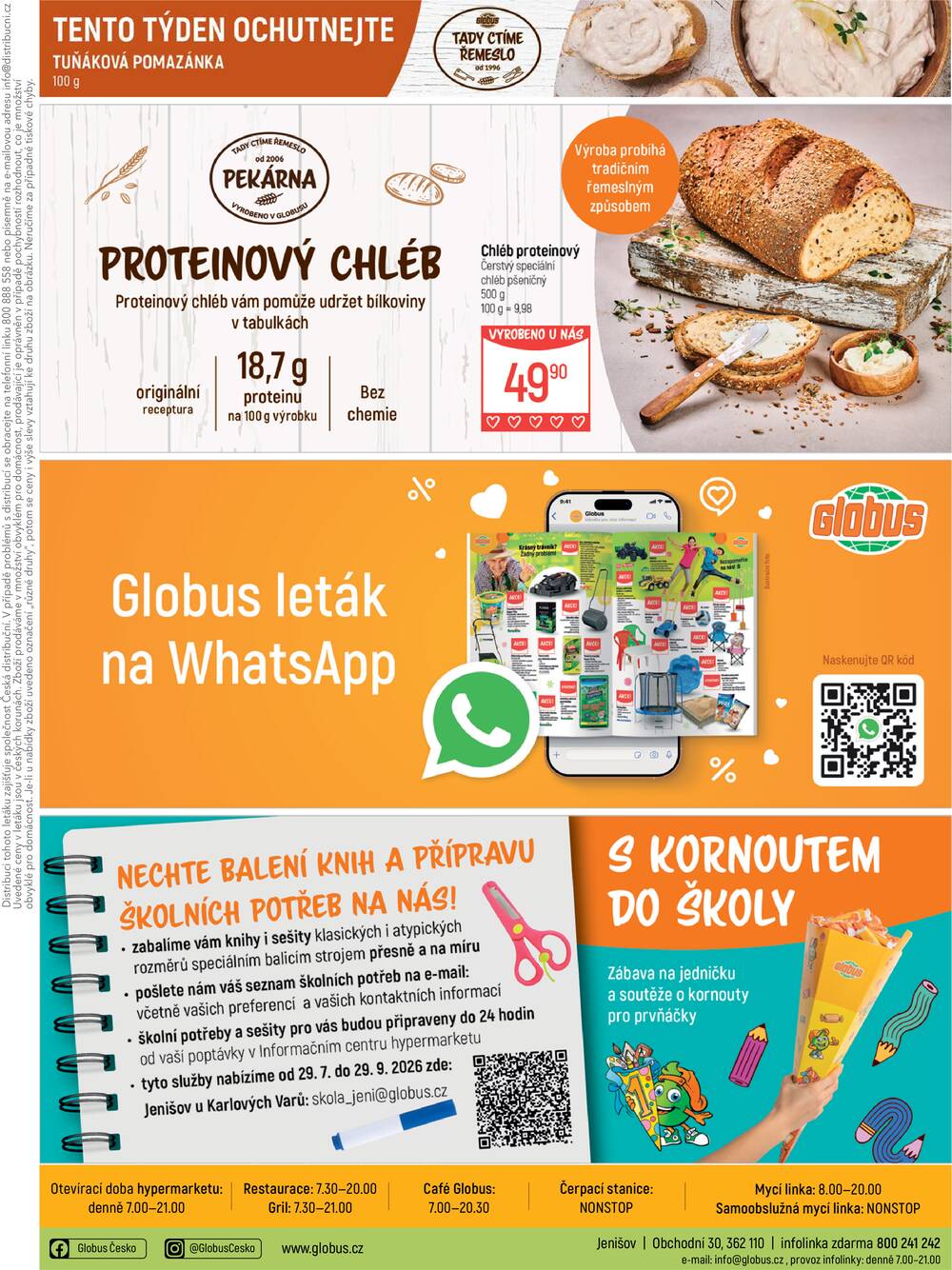 Akční leták Globus 19.8. - 25.8.2026 - Globus Jenišov u Karlových Varů