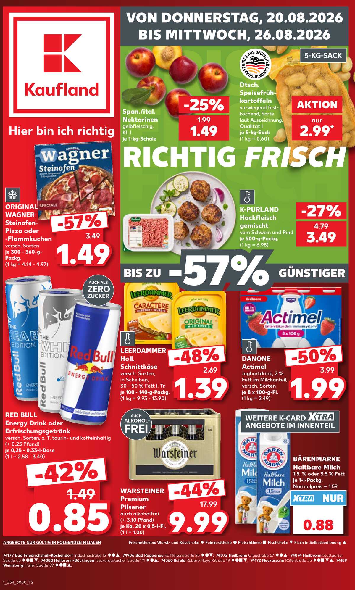 Leták Kaufland Německo 20.8.-26.8.2026 strana 1