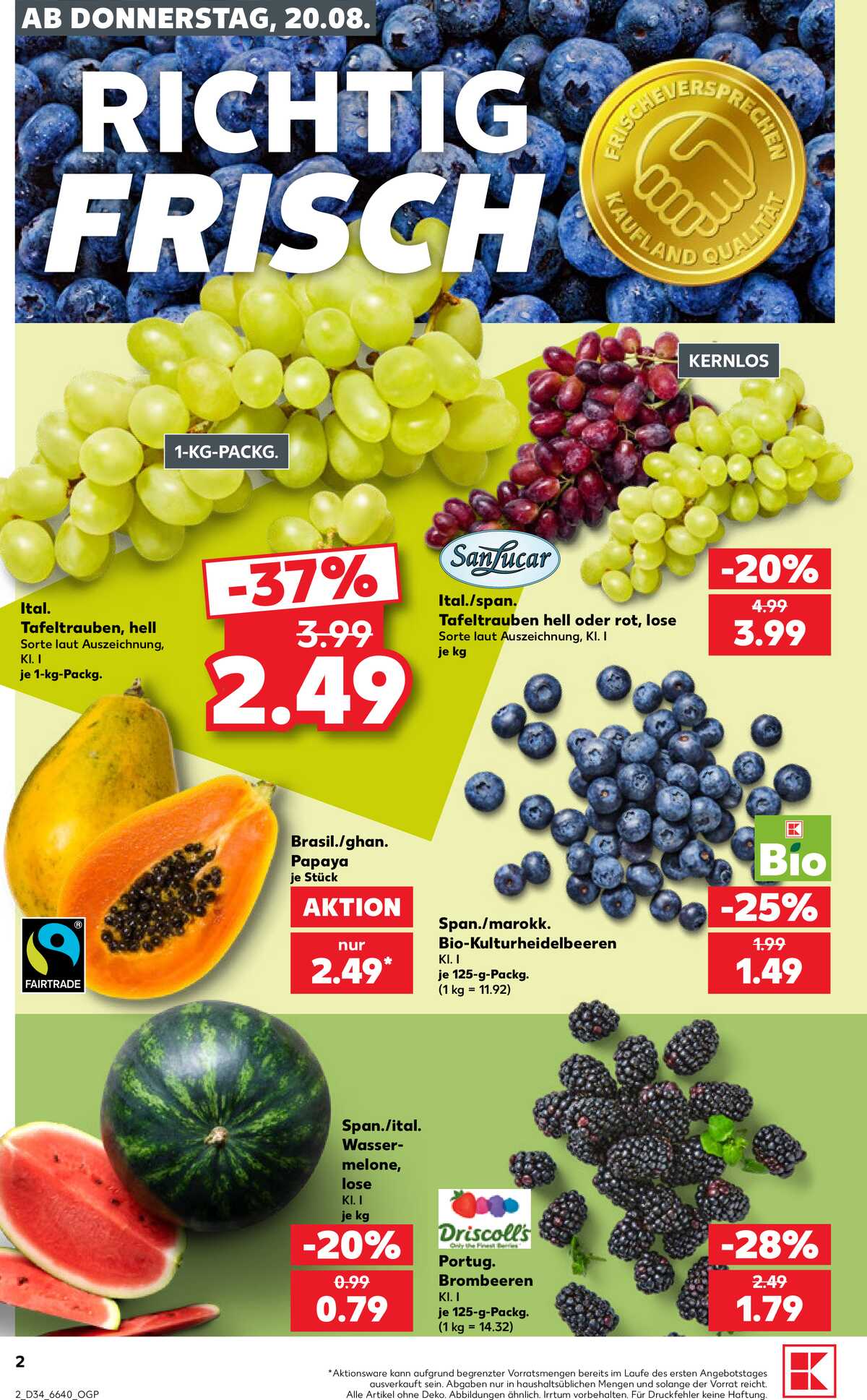 Leták Kaufland Německo 20.8.-26.8.2026 strana 2