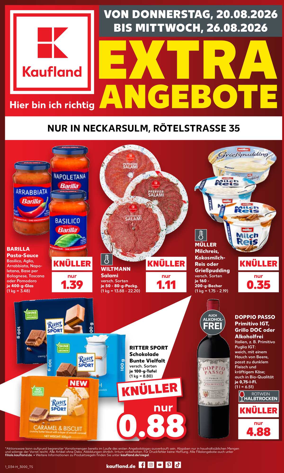 Leták Kaufland Německo 20.8.-26.8.2026 strana 1