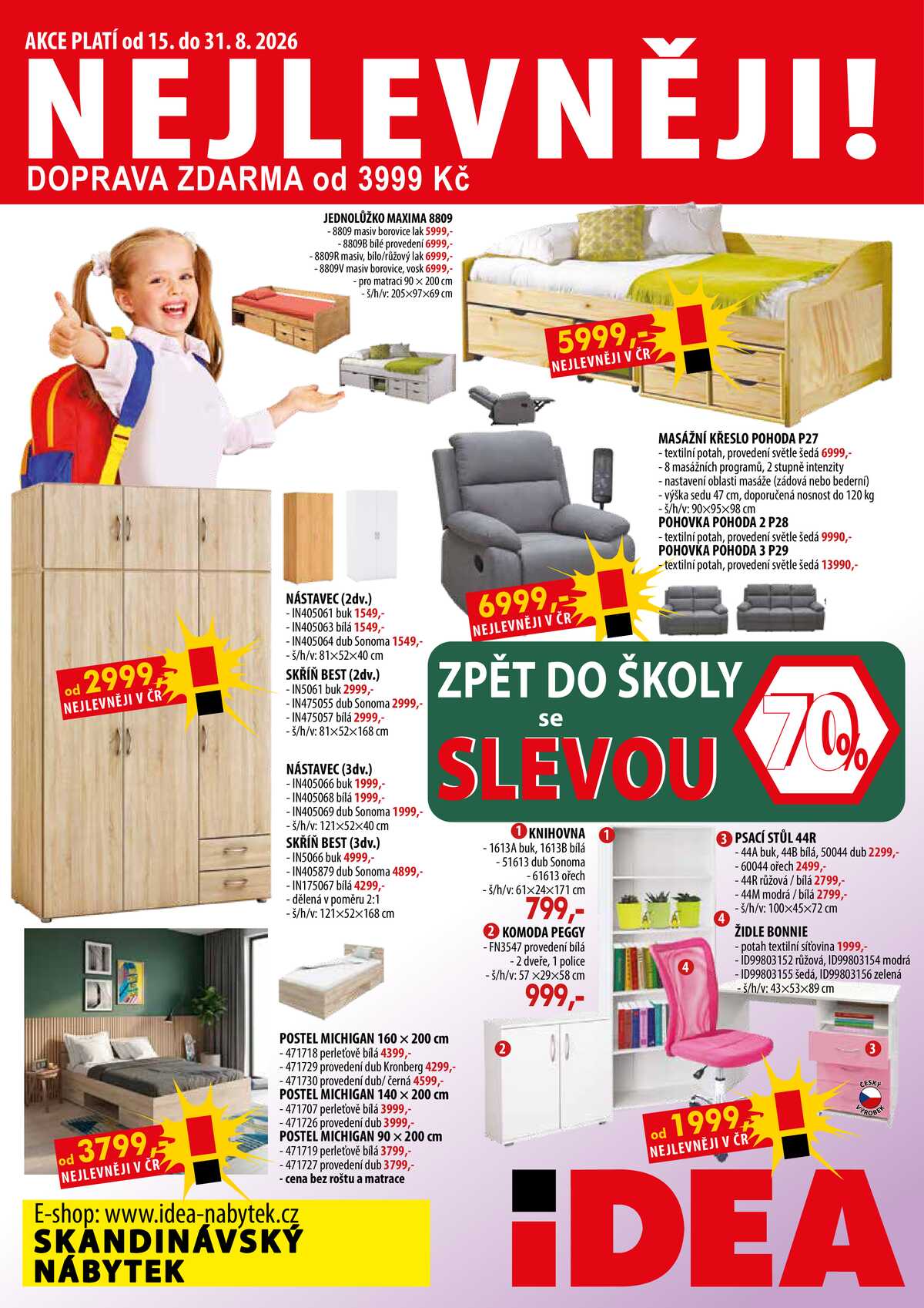 IDEA nábytek od 15.8. do 31.8.2026 strana 1