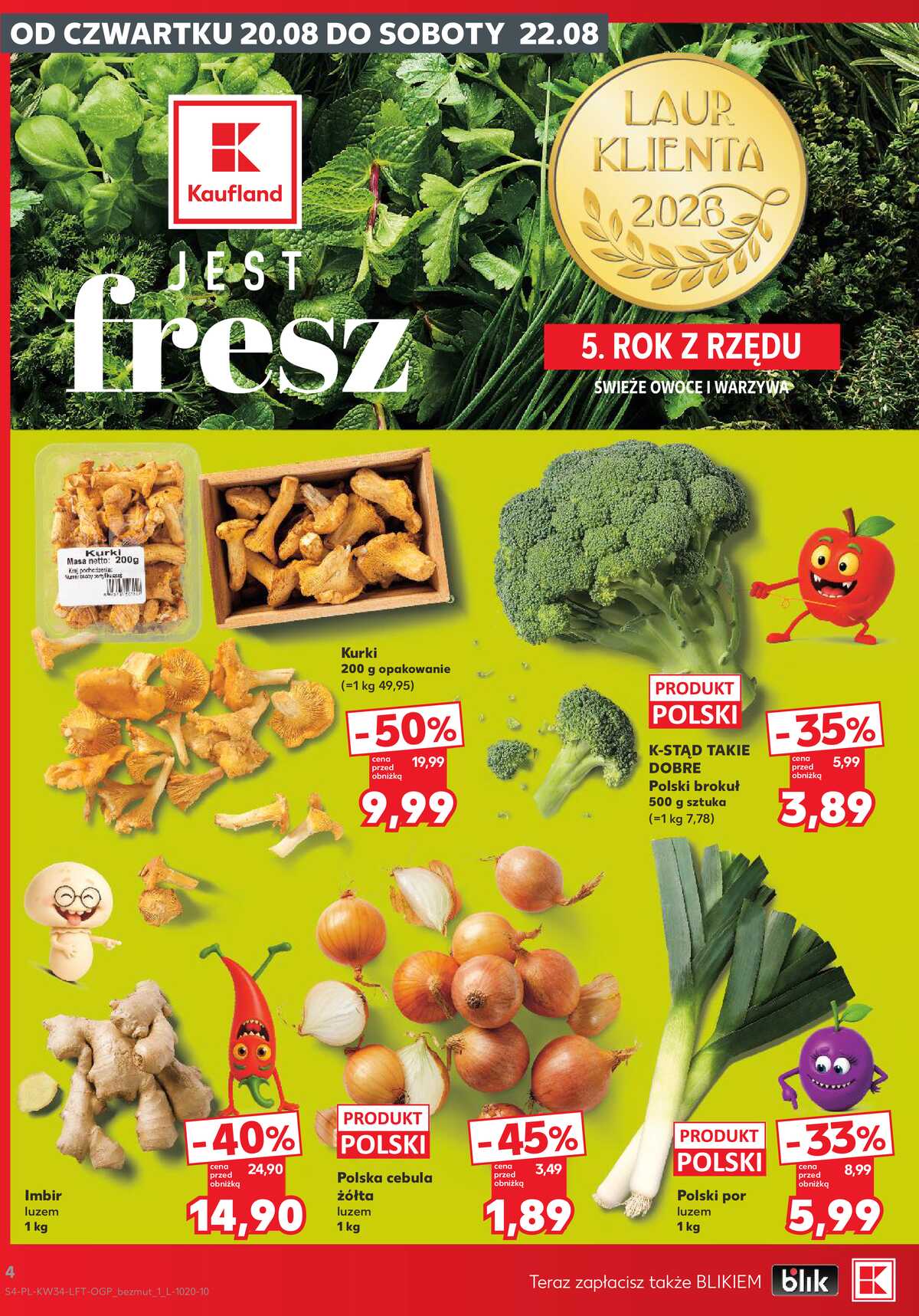 Leták Kaufland Polsko 20.8.-26.8.2026 - Týdenní zpravodaj strana 4