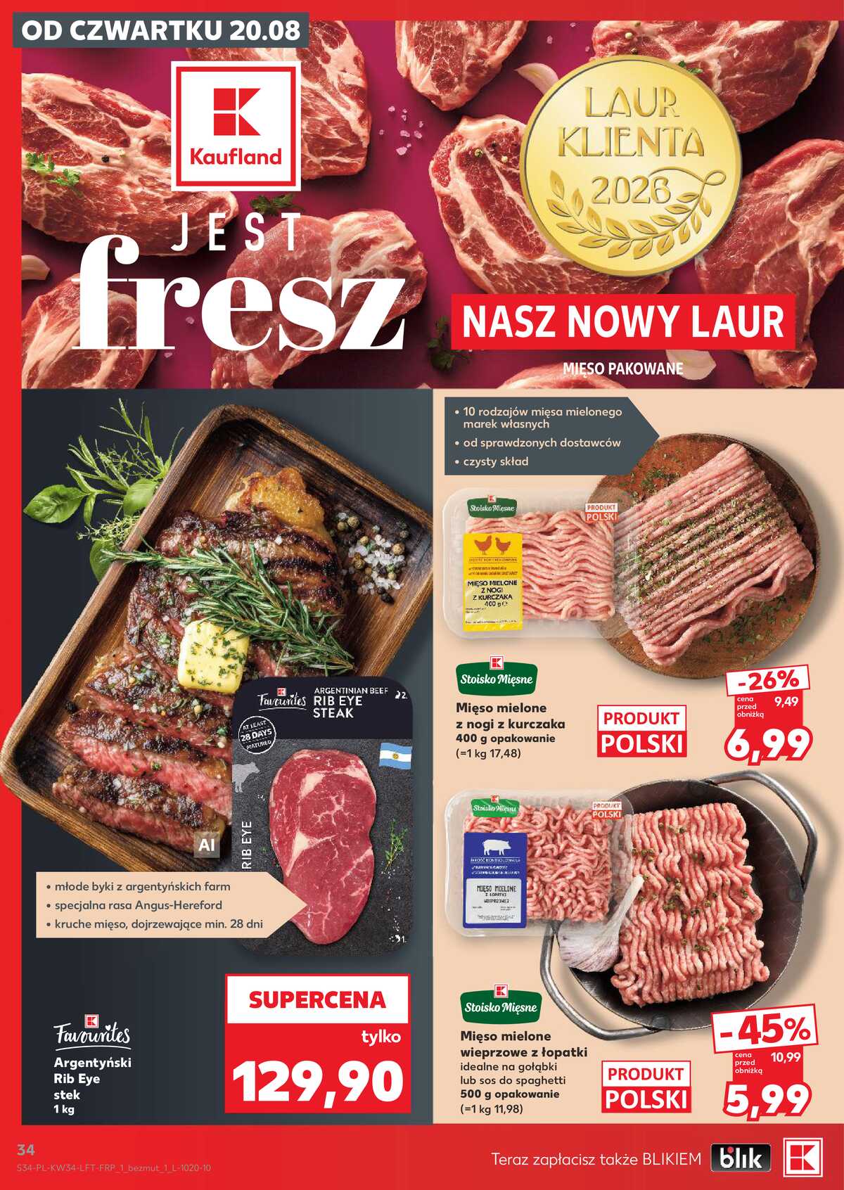 Leták Kaufland Polsko 20.8.-26.8.2026 - Týdenní zpravodaj strana 34